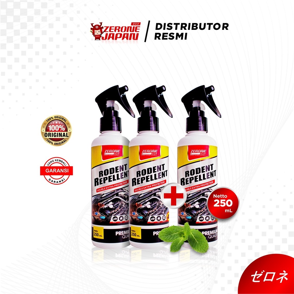 3 BOTOL ZERONE RODENT REPELLENT CAIRAN PENGUSIR TIKUS UNTUK MOBIL ANTI TIKUS PALING AMPUH