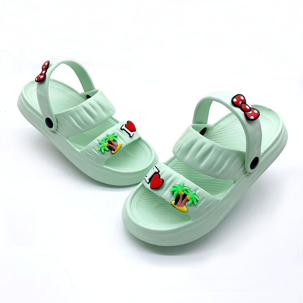 Sandal Wanita Dewasa Sandal Selop Jelly Karet Rumahan Korean Style Empuk Elastis Model Tali Belakang Terbaru