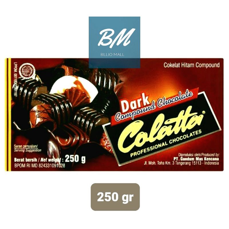 

Colatta Dark Chocolate Compound 250 gr / Coklat Batang Colatta Dark Compound 250 gr