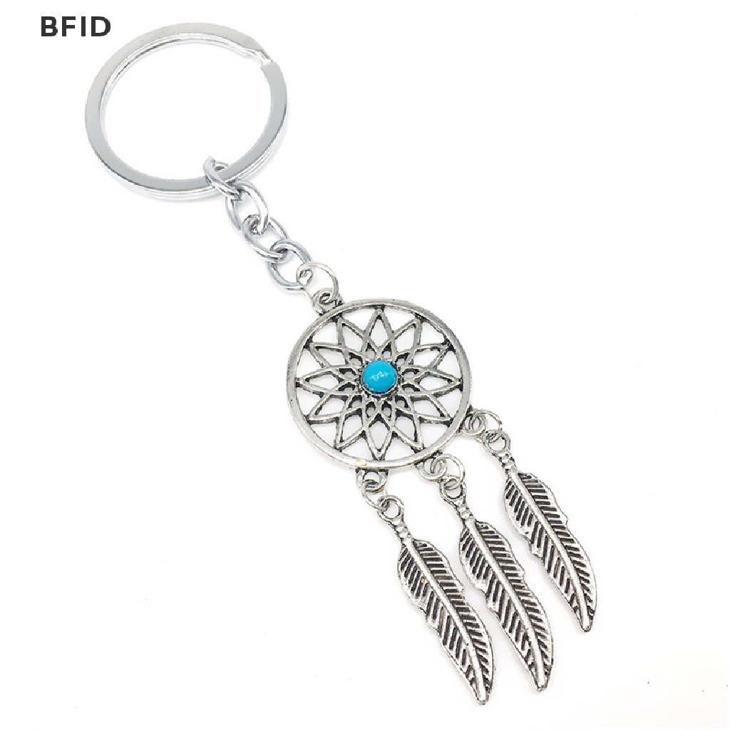 [BFID] New Silver Metal Key Chain Ring Rumbai Bulu Dream Catcher Keyring Keychain [ID]