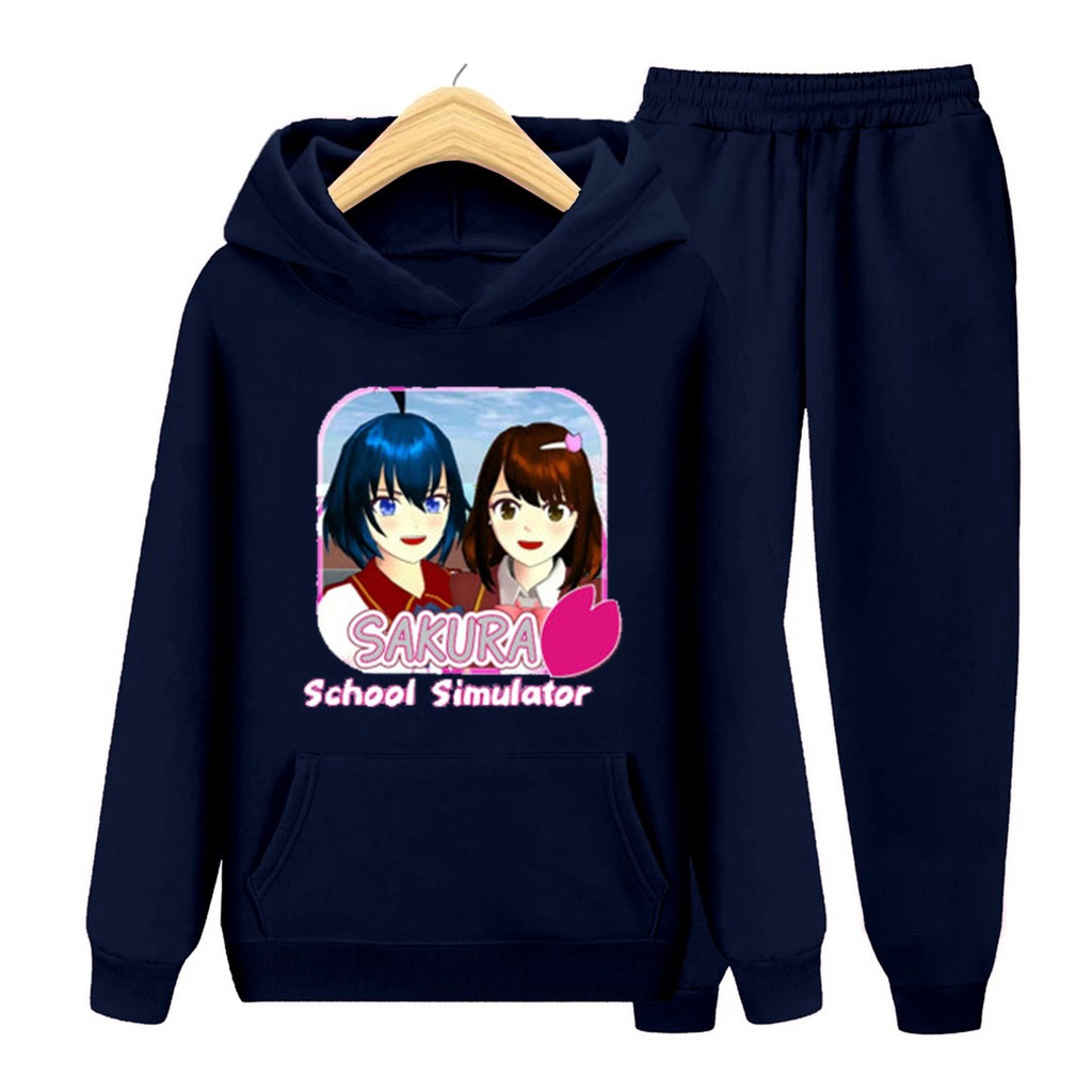 YMF - Setelan Sweater Hoodie Sakura School Simulator | Anak-Remaja ( SET Hoodie - Sakura School Simulator )®