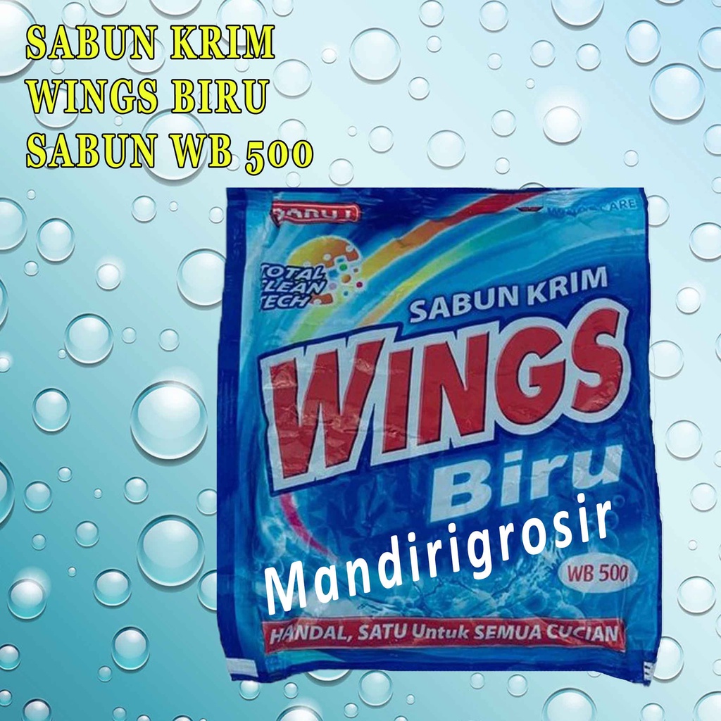 Wings Biru* Sabun Cuci Pakaian* Sabun Krim* WB 500