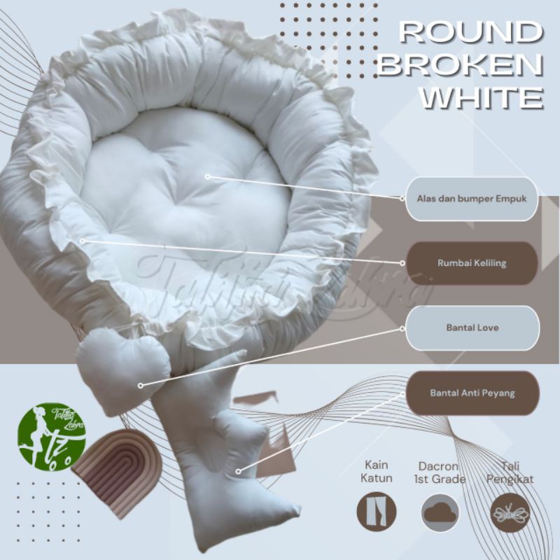 READY Round babynest full beddingset circle baby nest bulat kado lahiran murah terbaik