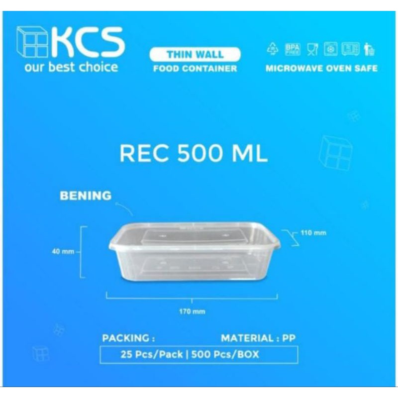THINWALL KCS 500ML REC @25PCS
