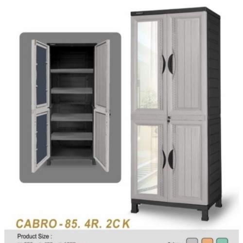 lemari pakaian plastik napolly Cabro-85 1R 2CK 2 PINTU