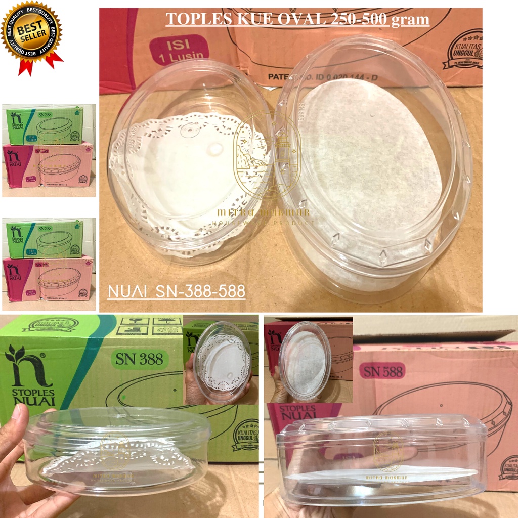 Jual NEW!! TOPLES KUE MODEL OVAL SN 388 - 588 / TOPLES 250-500 GRAM