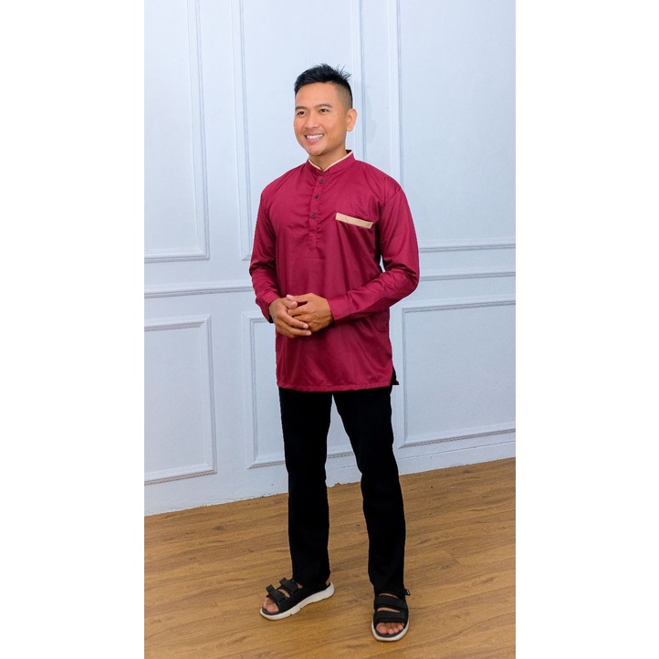 Kurta Pakistan Bahan Toyobo Import Lengan Panjang Baju Koko Muslim Dewasa