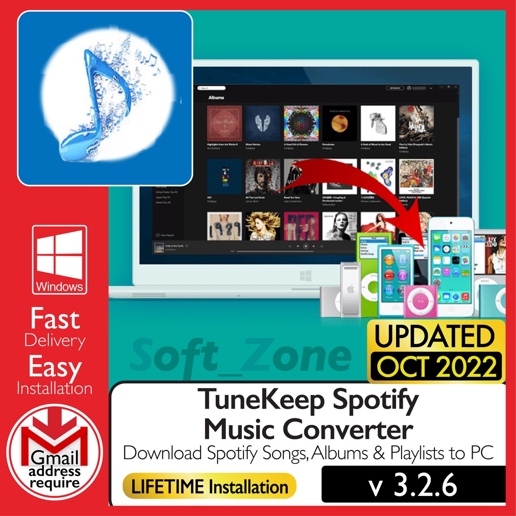 

TnKp Sptfy Msc Cnvrtr 3.2.6 - Dwnld Sptfy Sngs, Albms & Plylsts t PC [WIN x64] - Dgtl Dwnld