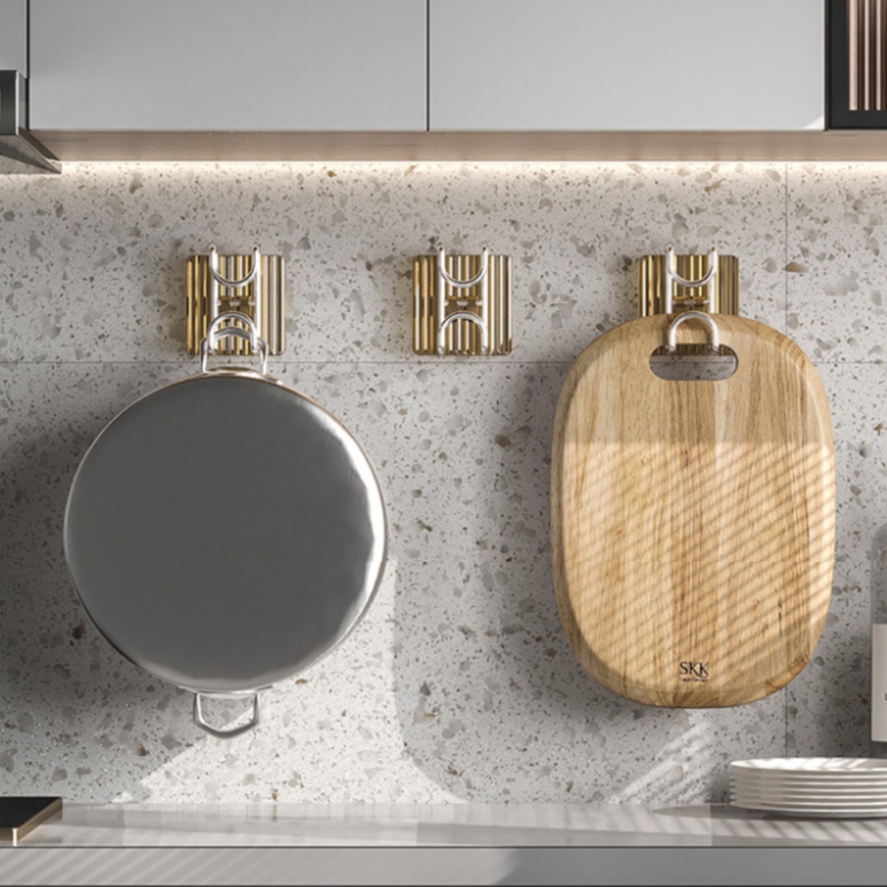 Rak Penyimpanan Wastafel, Rak Wastafel Kamar Mandi, Rak Penyimpanan Stainless Berperekat, Kait Dinding Bebas Lubang, Aksesori Penyimpanan Wastafel Kamar Mandi