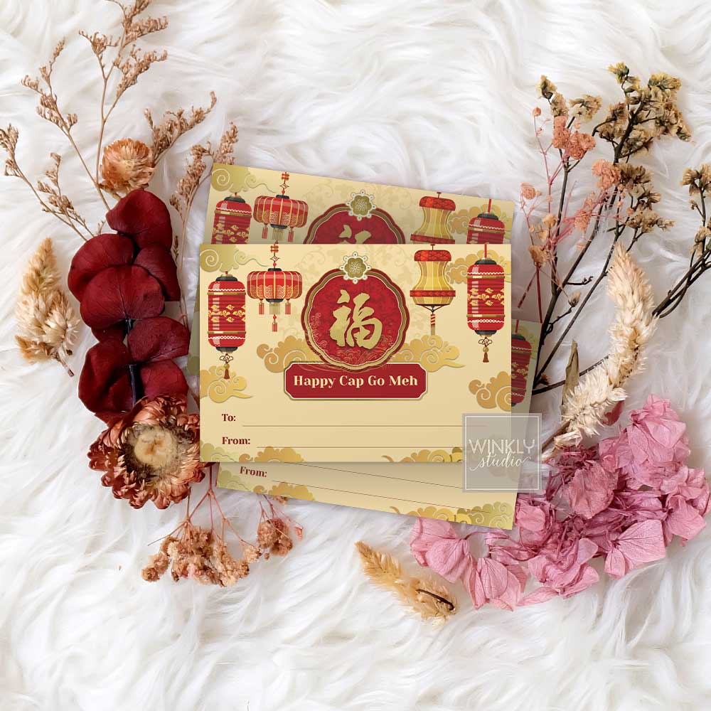 18pcs Chinese New Year Card 2023 / Kartu Ucapan Mini Parcel Imlek / Kartu Hampers Sincia SMALLCARD