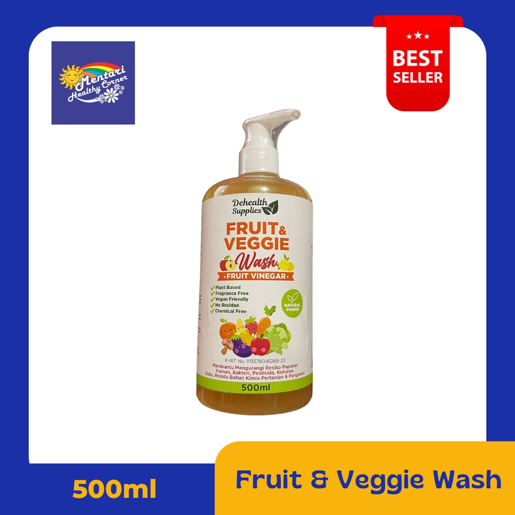 Dehealth Supplies Fruit 500ml &amp; Veggie Wash Fruit Vinegar 500ml ( Pencuci Sayur dan Buah )