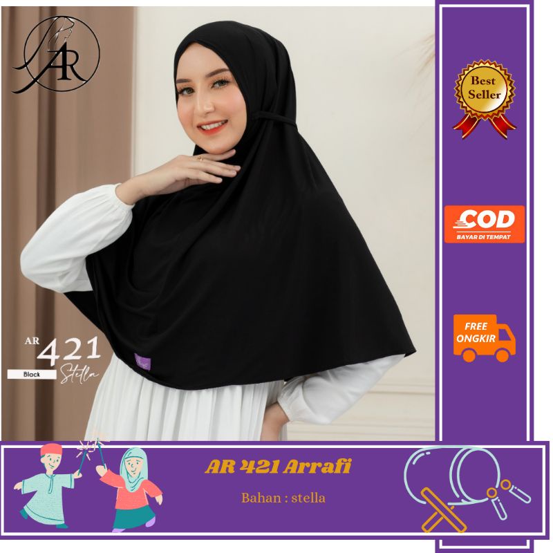 ARRAFI HIJAB INSTAN ARRAFI// HIJAB SLUBUKAN ARRAFI//HIJAB NON PET ARRAFI AR 421