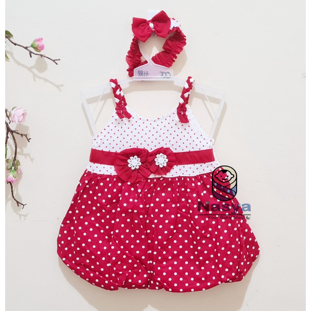 [P-063] Dress Bayi (0-6 bulan) / Setelan Bayi Perempuan Motif beruang