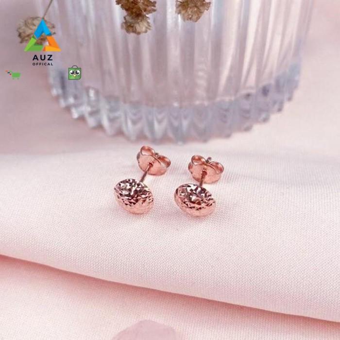 Auz Anting Giwang Emas Circle Ginuk Rosegold 17K - Toko Mas Enam 56