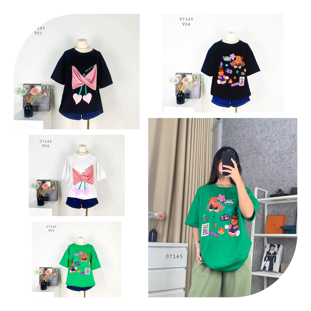 07145 KAOS OVERSIZE SABLON MIX 3D TIMBUL PREMIUM ZOMOVE BANGKOK THAILAND IMPORT ATASAN KAOS OVERSIZE