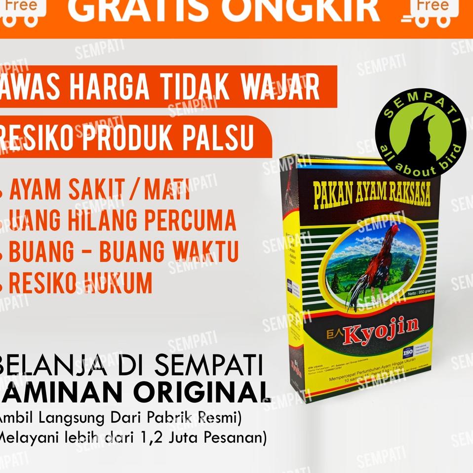 (♥C6369]  KYOJIN PAKAN AYAM RAKSASA ORIGINAL 950 GRAM PAKAN AYAM LAGA TARUNG MEMPERBESAR PERTUMBUHAN