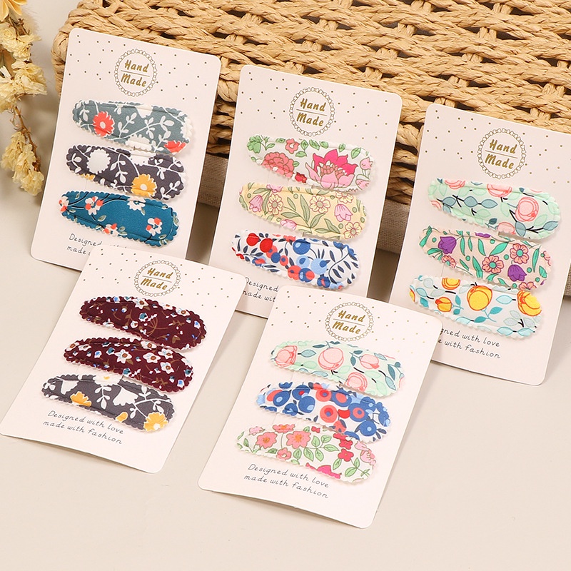 JEPIT BB CLIP PONI RAMBUT ANAK PRINTED FABRIC MOTIF CUTE GIRL BOBBY PIN PINS PATTERN JEPITAN BANGS BAYI BABY FRIDGE GLOSSY BUNGA FLOWER AKSESORIS HAIR PIN HAIRCLIP HAIRPIN KOREA KOREAN STYLE