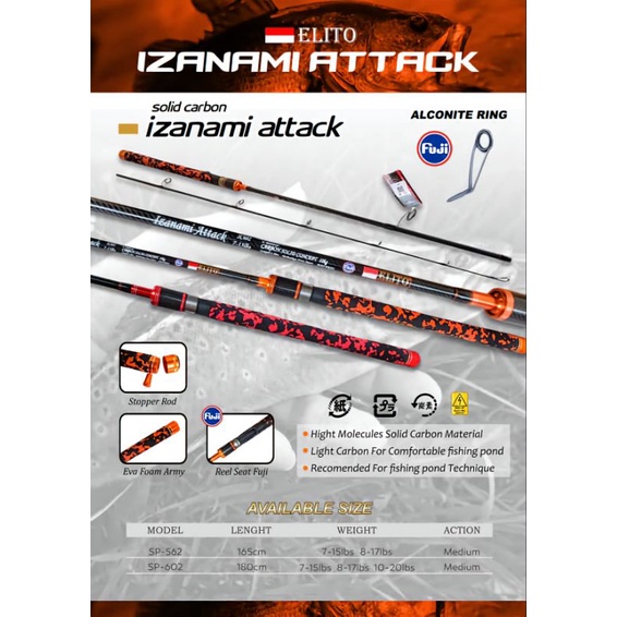 Joran ELITO IZANAMI ATTACK 602 8-17lb 10-20lb (carbon solid)
