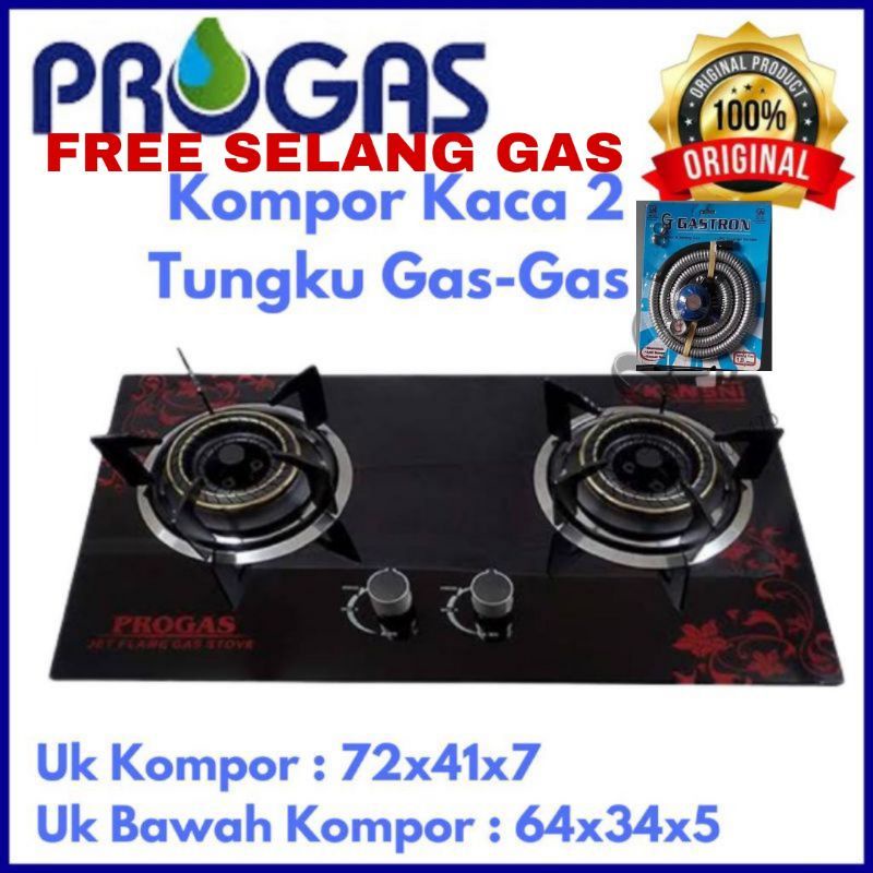 Progas ,  569 , Kompor Gas Kaca 2  , Tungku Api Tornado