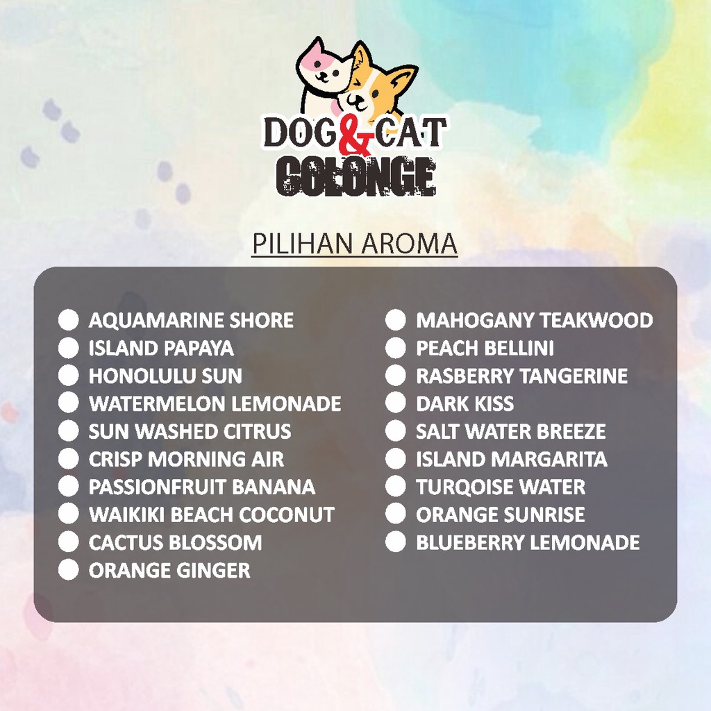 Parfum Penghilang Bau Kotoran Urin Hewan Kucing, Anjing Antibakteri Aroma Body Bath 60ml