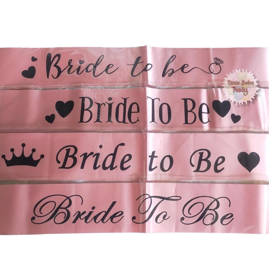 Sash Selempang Bride To Be / Selempang Bridal Shower Rosegold