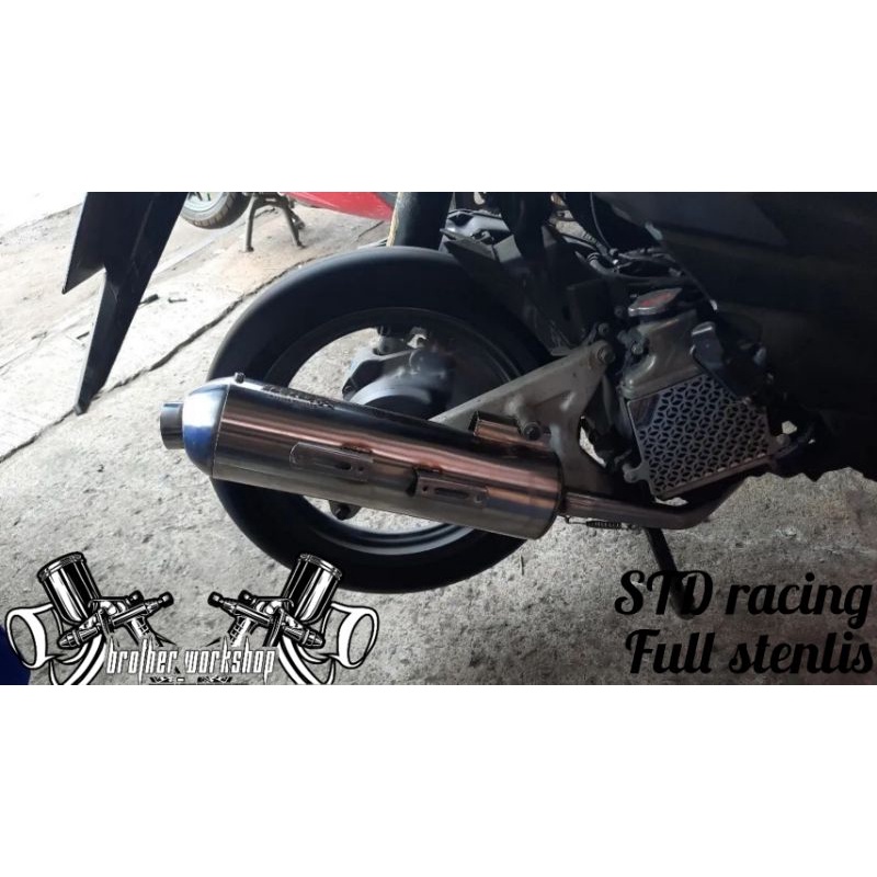 Knalpot WRC std racing Bahan full stenlis vario 125/150 bohlam led & Old