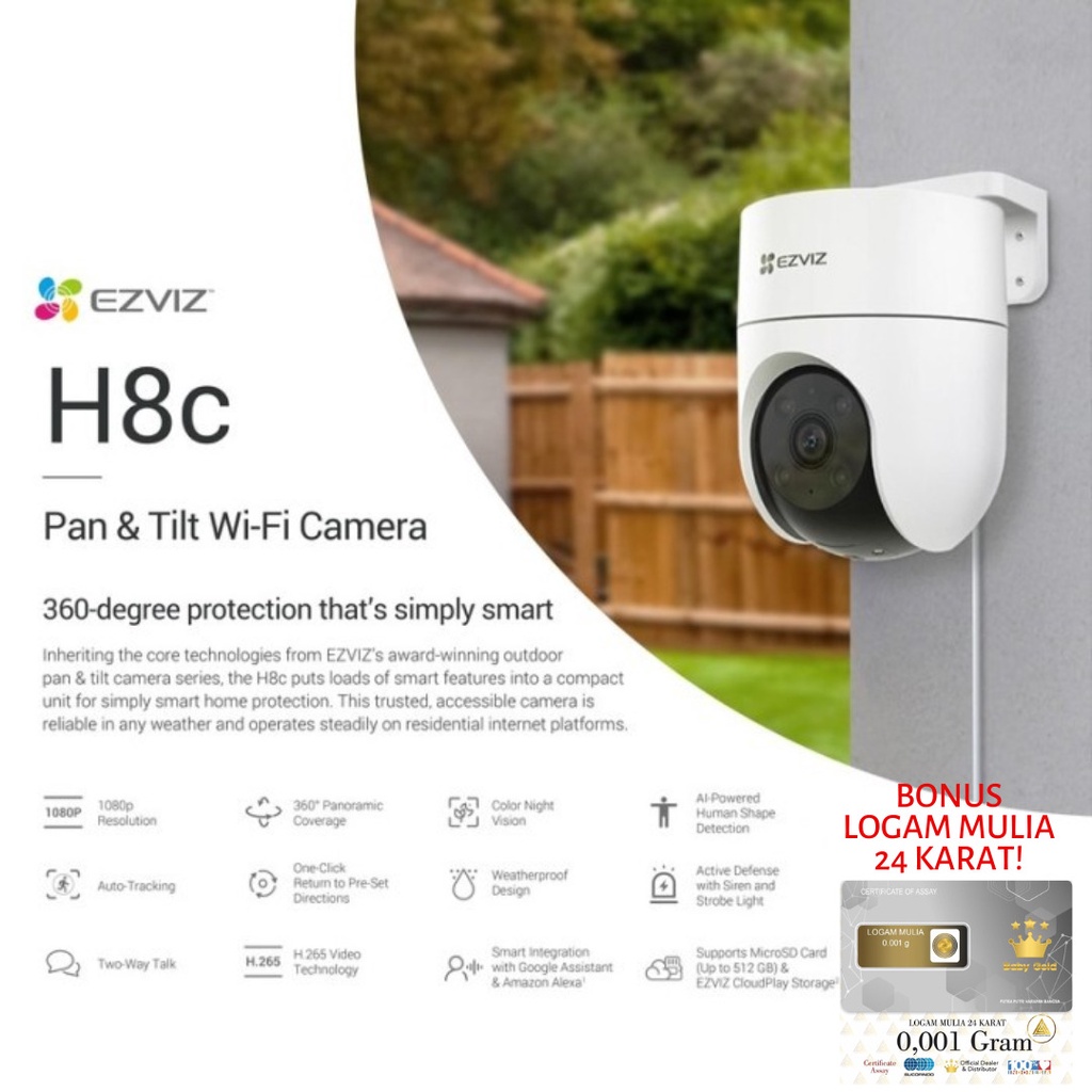 Camera Ip  CCTV Ezviz H8C 2MP Smart Home Outdoor