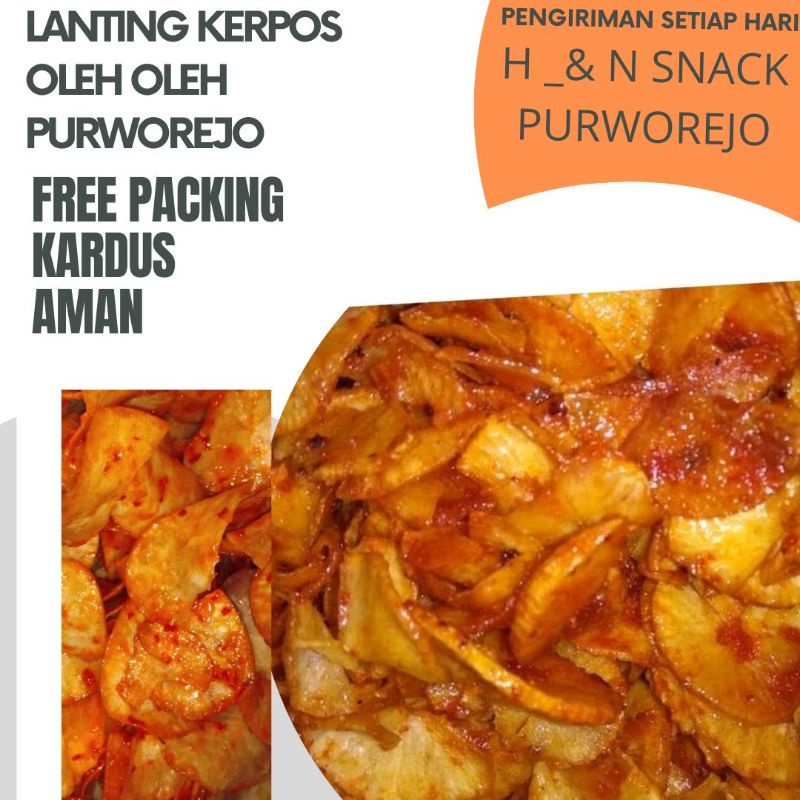 

keripik singkong pedas/ubi pedas/sriping singkong pedas manis (free packing kardus aman)