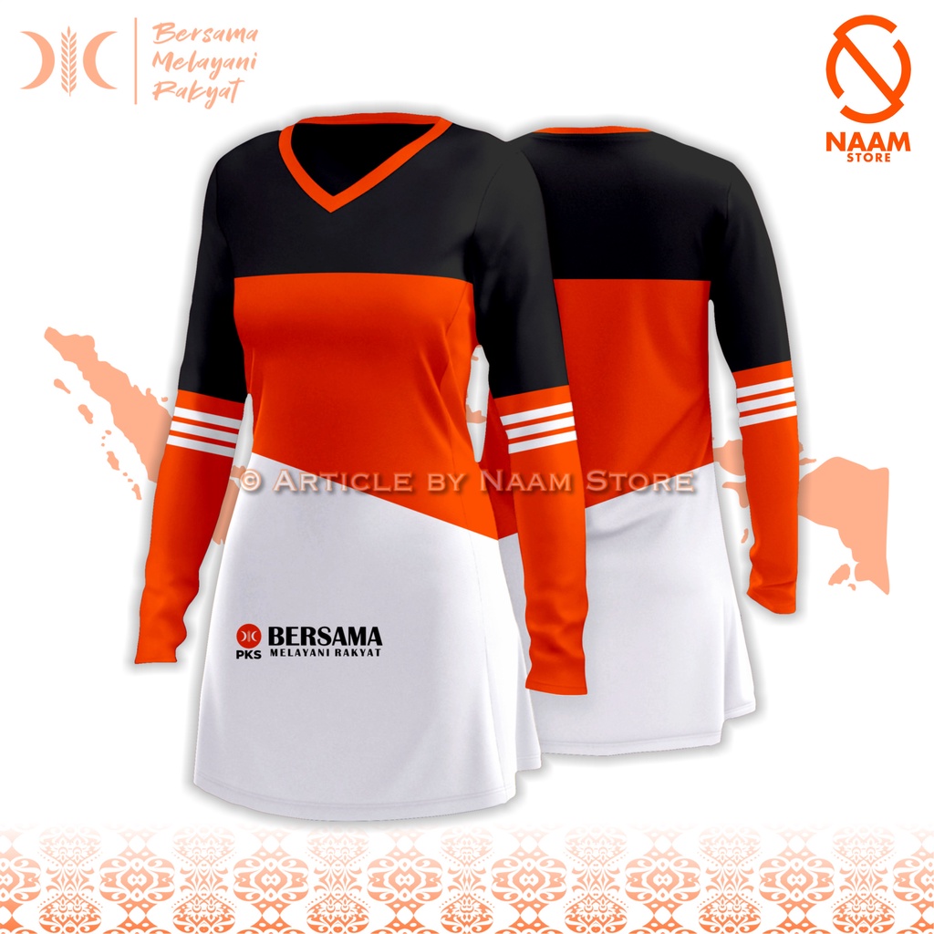 Kaos Tunik Akhwat PKS (Partai Keadilan Sejahtera) type 4.0 by Naam Store
