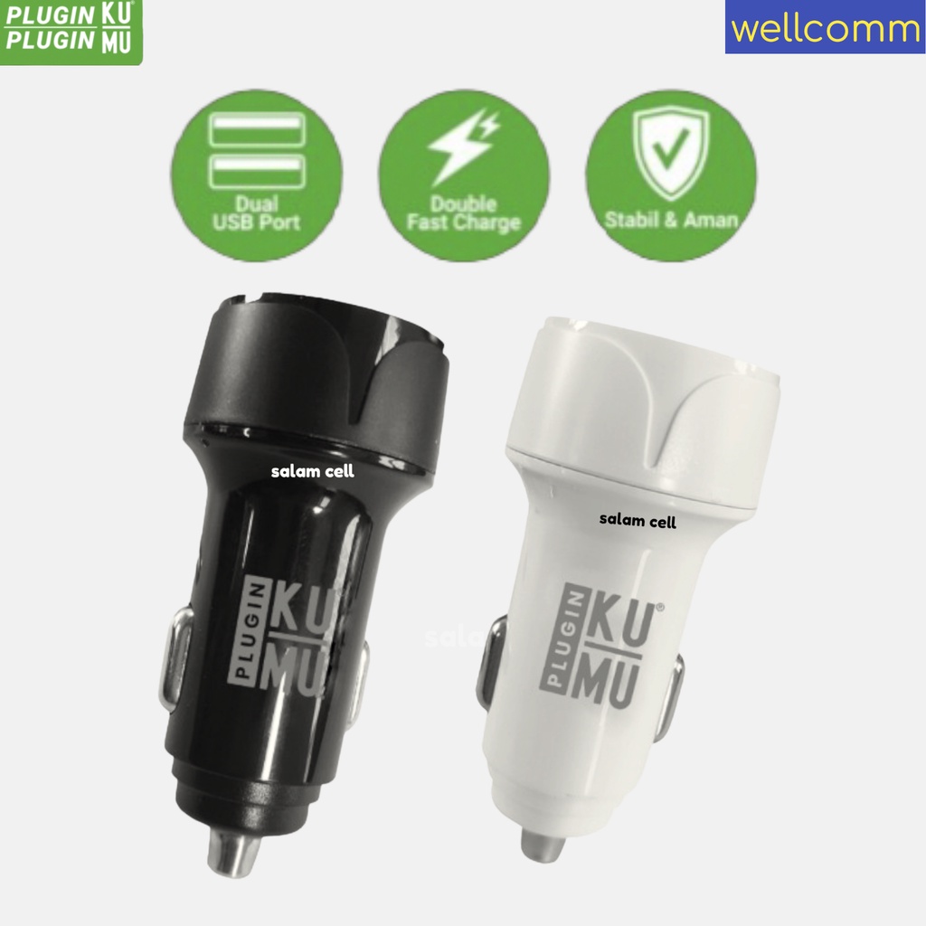 Charger Mobil KuMu By Wellcomm 36W Fast Charging Car Charging Garansi Resmi