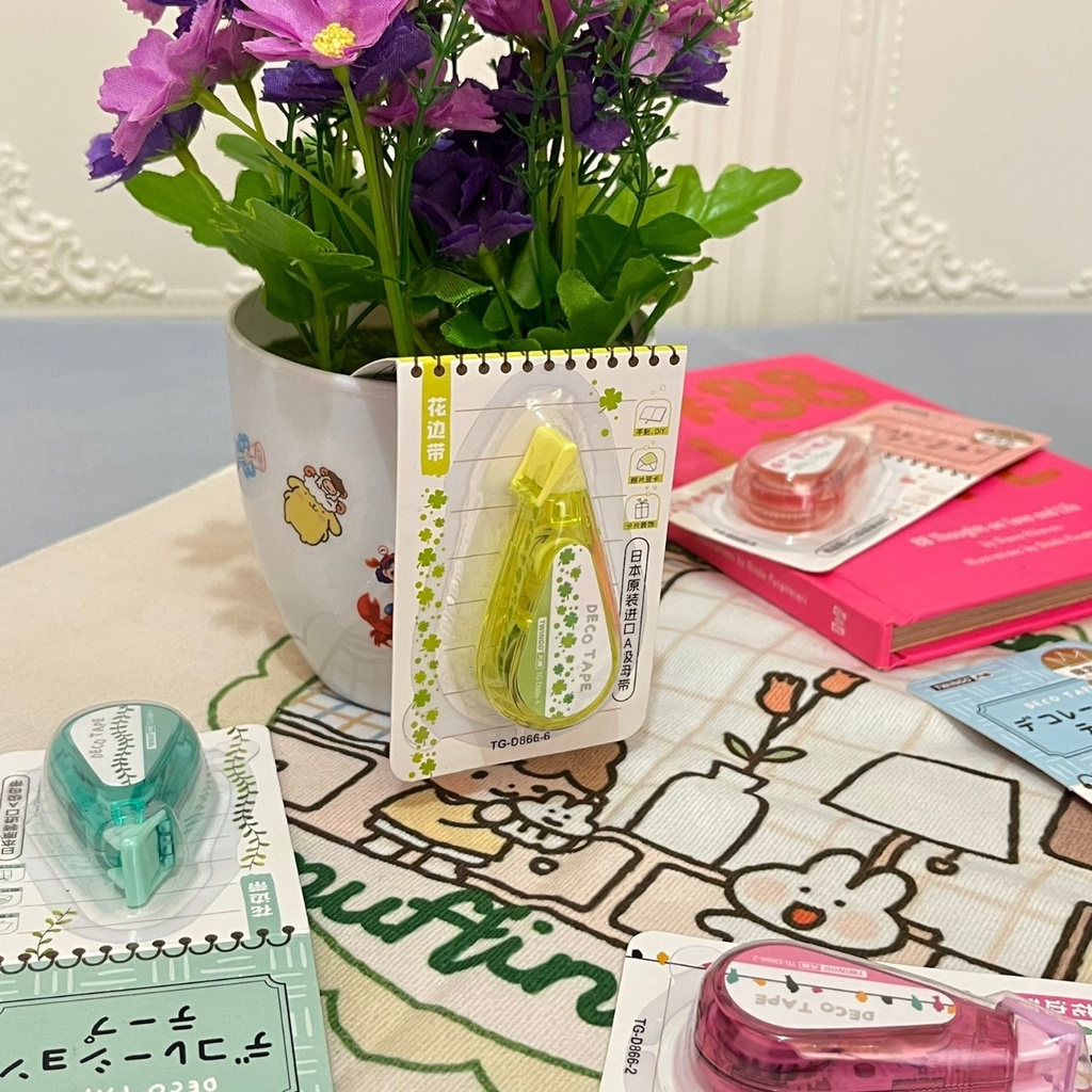 

DECORATION TAPE TWINGO ADA 5 WARNA DECO TAPE TGD8664 STATIONARY TERMURAH ALAT TULIS SEKOLAH DAN KANTOR PERNAK PERNIK FANCY KUALITAS TERBAIK BISA COD