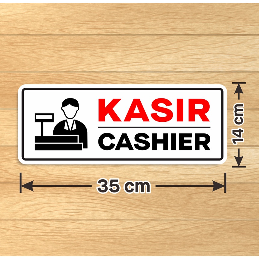 

Sticker Label Kasir Stiker Sign Kaca Pintu Dinding Cashier 35 x 14 cm