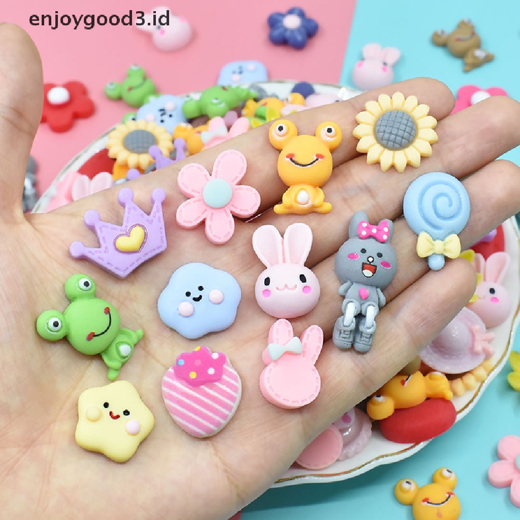 [Rready Stock] 100pcs Baru Lucu Mini Net Merah Beruntung Tas Kembali Resin Cabochons Scrapbook Diy Pesta Aksesoris (ID)