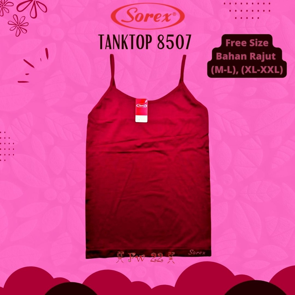 Tanktop Rajut Sorex 8057 dengan Tali Pundak Kecil/ Tali Spaghetti yang Lentur untuk Aktivitas Sehari - hari