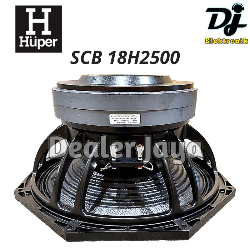 Speaker Komponen Huper SCB 18H2500 / 18 H 2500 / 18 H2500 - 18 inch (CARBON) 2 Double Magnet