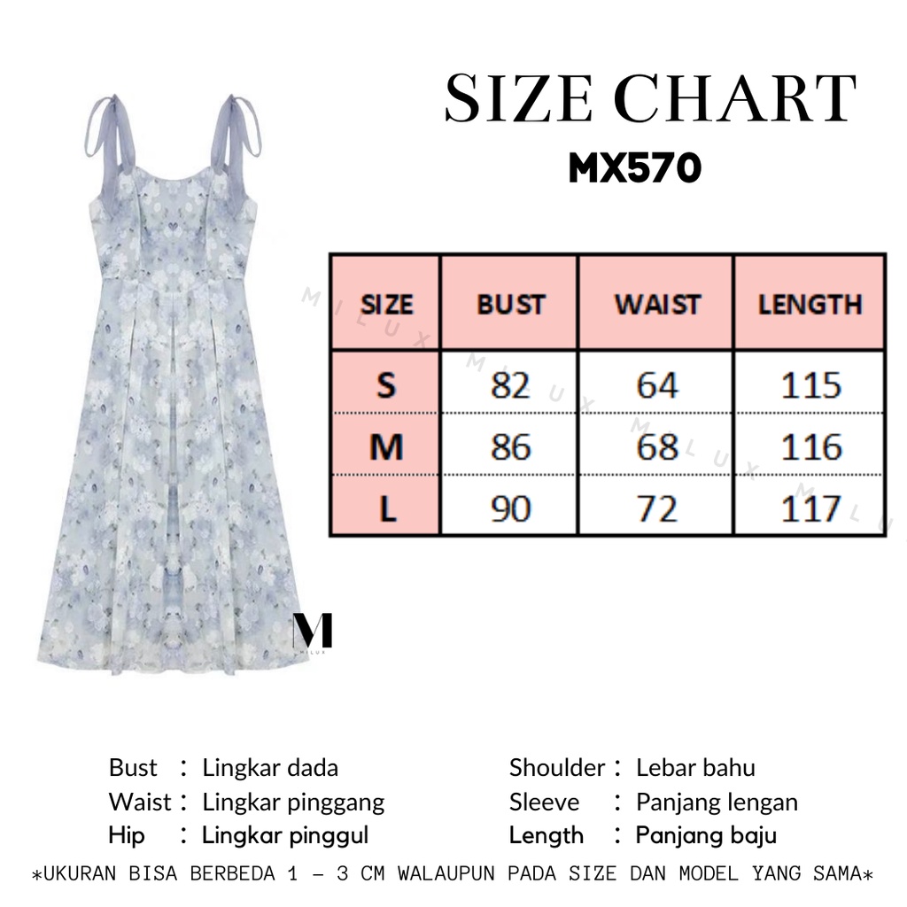 DRESS FLORAL GAUN PANTAI  WANITA MX570