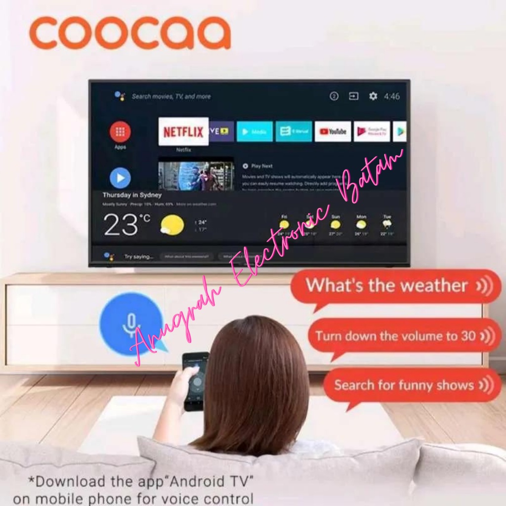 TV LED COOCAA 32 INCH SMART ANDROID 32S3G 32S3 COOCAA KOKA BATAM