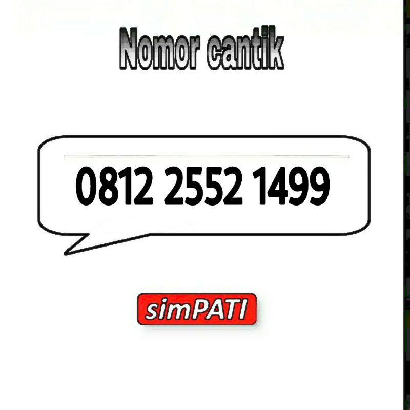 Nomor cantik simpati nomer kartu perdana Telkomsel simpati keren unik murah 12 122 1225 22 225 255 2