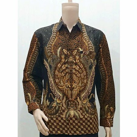 [FULL FURING] Kemeja Pria Batik Big Size 4L-5L Lengan Panjang Full Furing Baju Hem Jumbo Batik Modern NDR-Ck