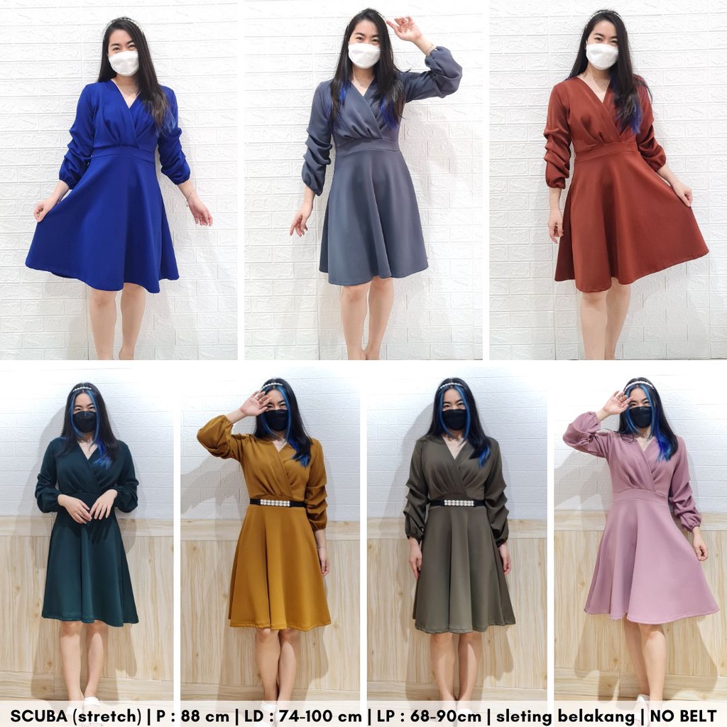 998 bella flare dress natal dress pesta busui friendly