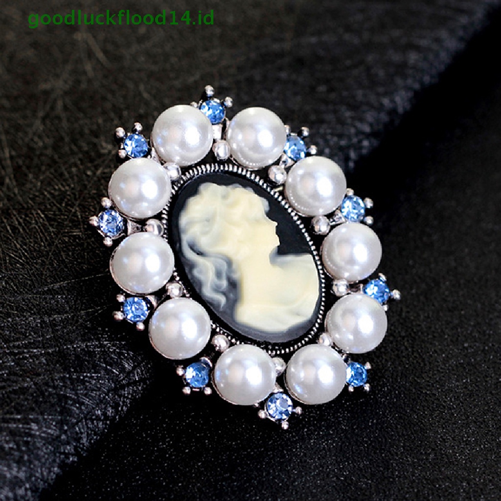 [GOOGFOUR] 1pcvintage Cameo Victorian Gaya Kristal Pesta Pernikahan Wanita Liontin Bros Pin [TOP]