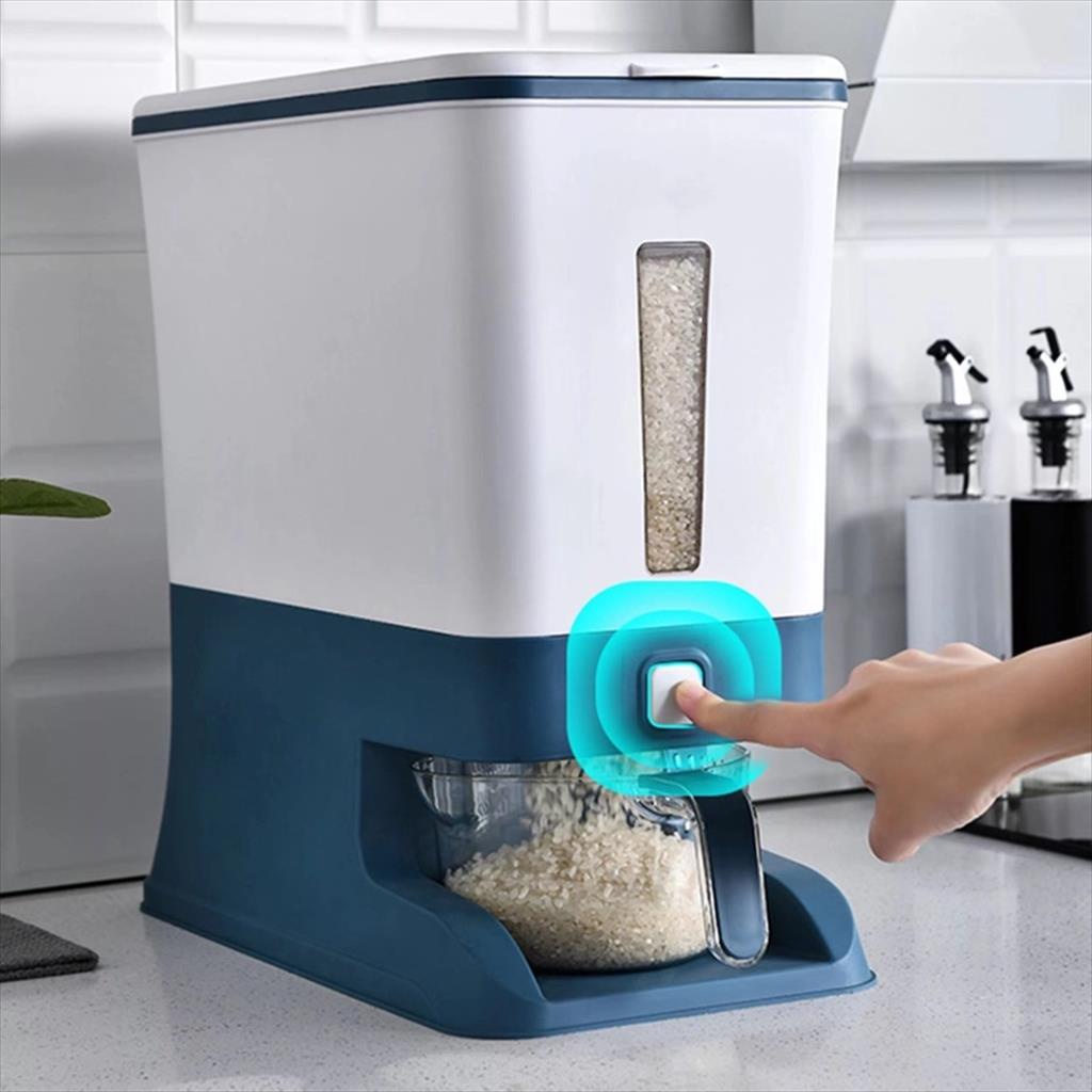 LS 969 - Dispenser Beras Otomatis Rice Storage Box 12 Kg Tempat Penyimpanan Beras Dengan Wadah Pengering Beras Kualitas Bagus