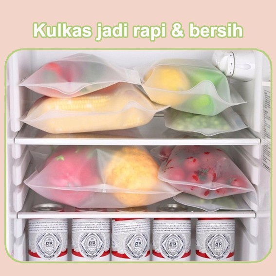 LT- TASCA - PLASTIK KULKAS PENYIMPANAN TEBAL PLASTIK KEDAP UDARA REUSABLE