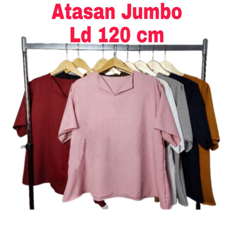 Atasan Blouse Lesty Wanita Jumbo Ld 120 Cm Bahan Moscrepe . Baju Wanita Dewasa Terbaru 2023 Blus Cewek Oversize Kekinian Viral