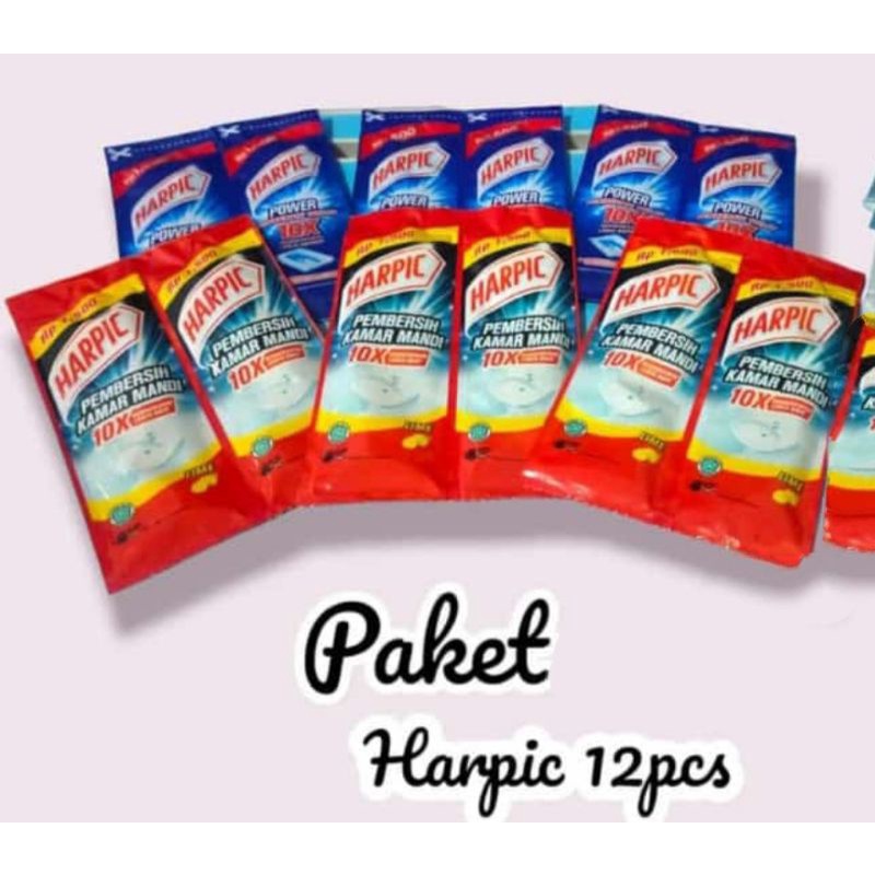 paket harfic pembersih toilet renceng 25 ml ( 1 paket isi 12 pcs)