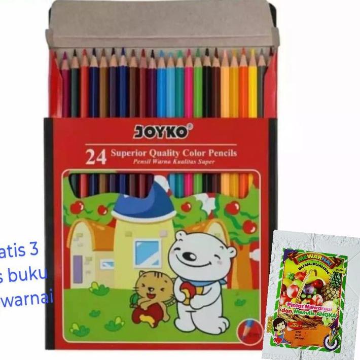 

Terbaik ホン Pensil Warna joyko 24 warna bonus buku mewarnai