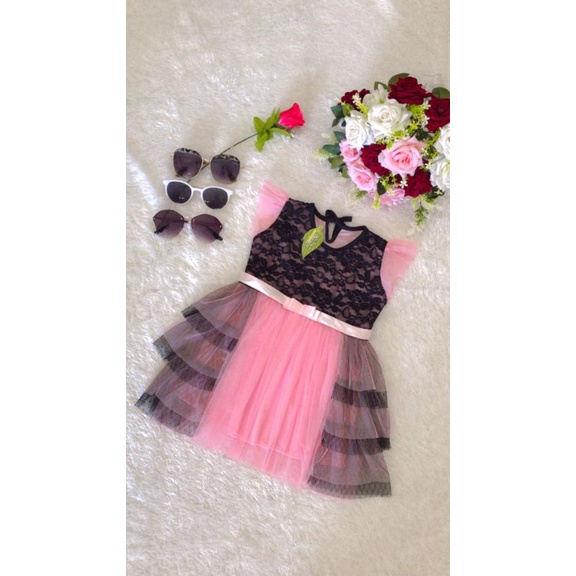 Dress Tutu Anak Perempuan Dress Brukat Anak Gaun Pesta