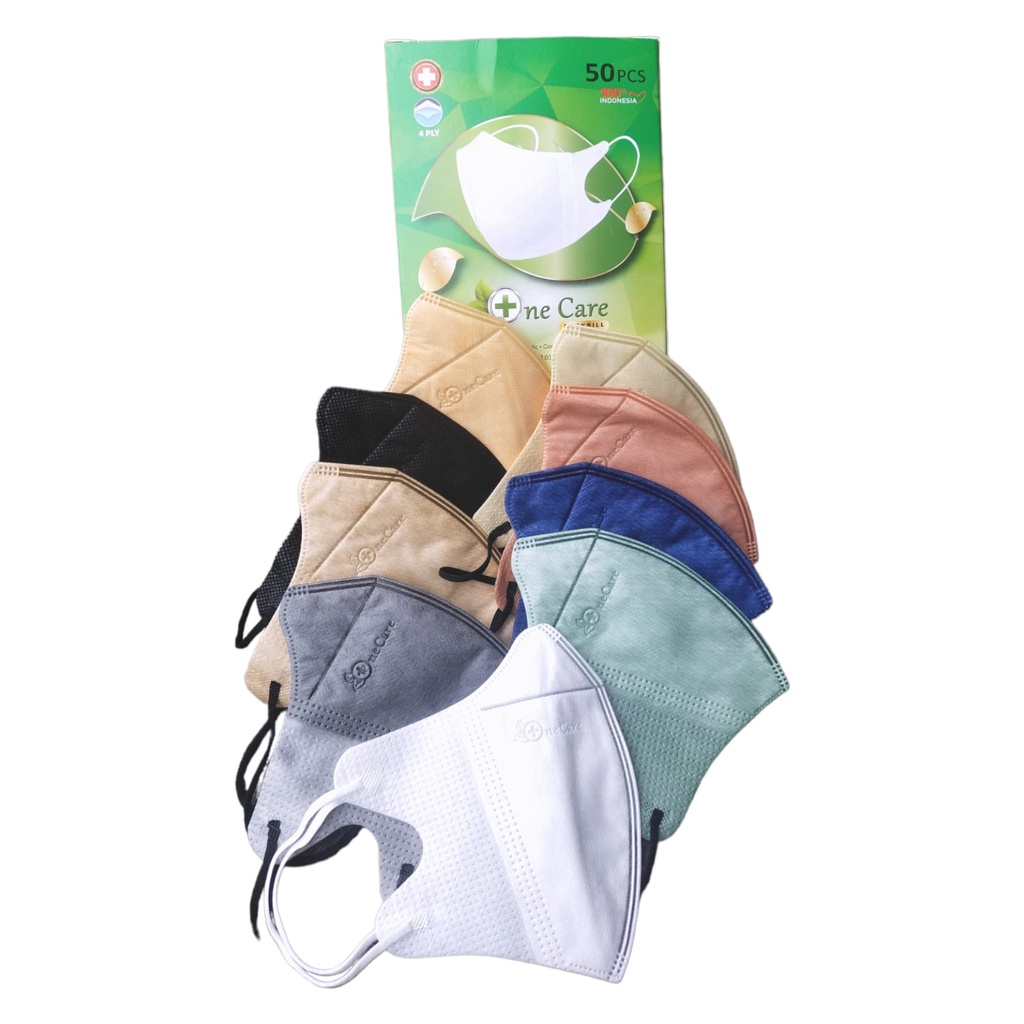 Masker Duckbill NeCare 4ply Masker Dewasa NeCare Earloop Premium Quality 50pcs izin Kemenkes