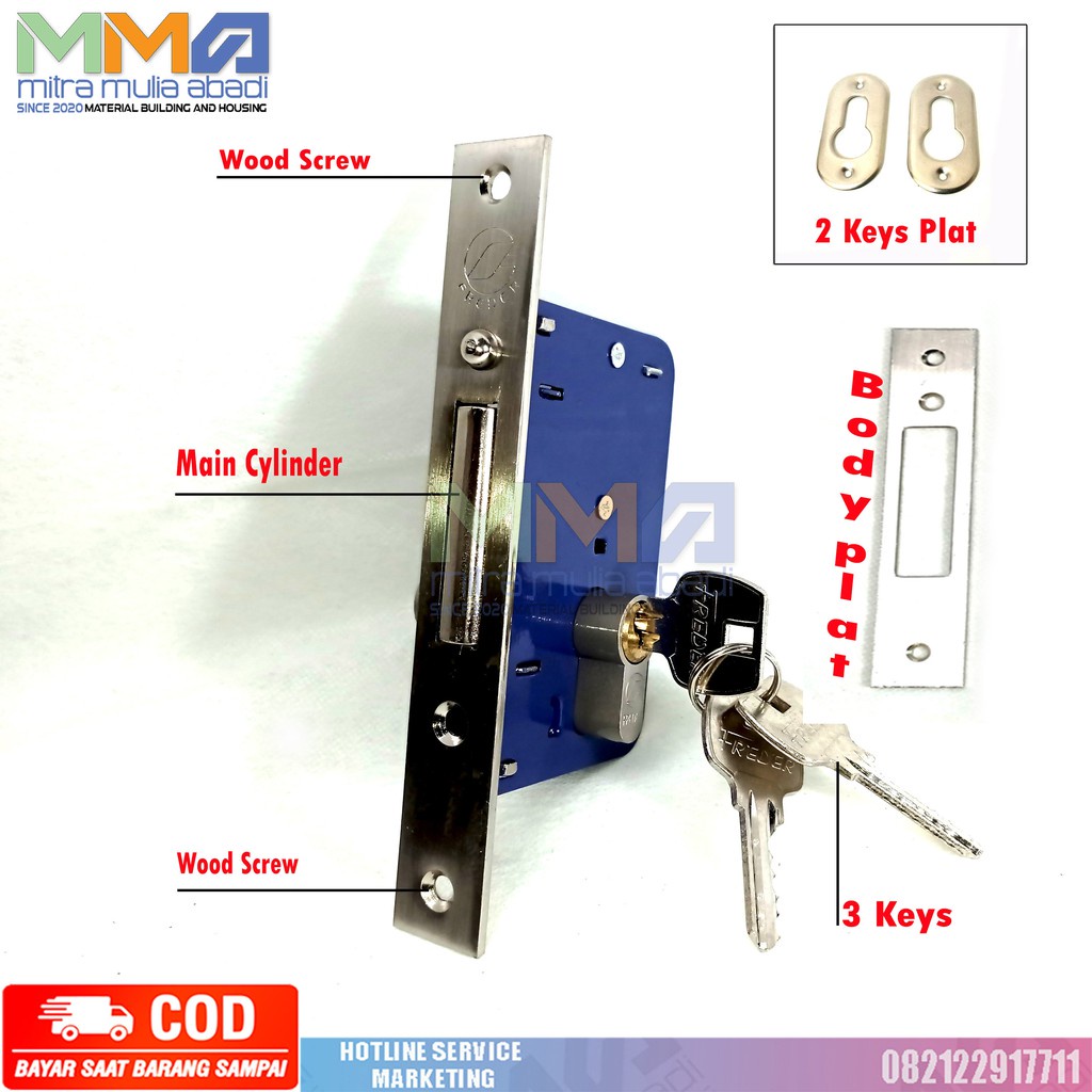 Body Kunci Pintu Geser  sliding door