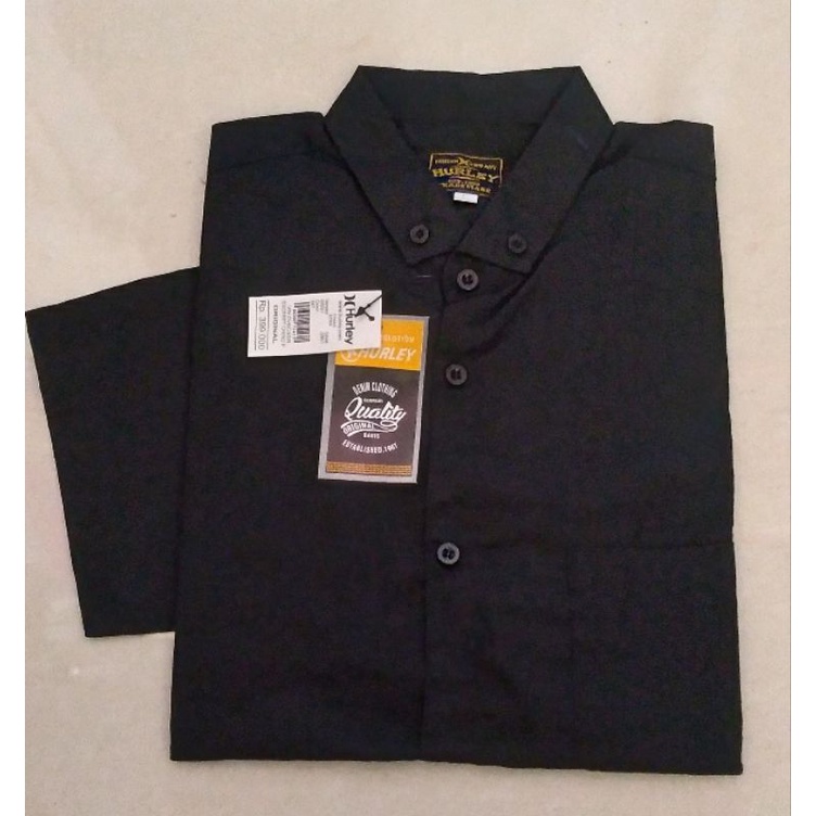 kemeja polos lengan pendek hurley